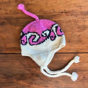 Pink Nepali wool hat